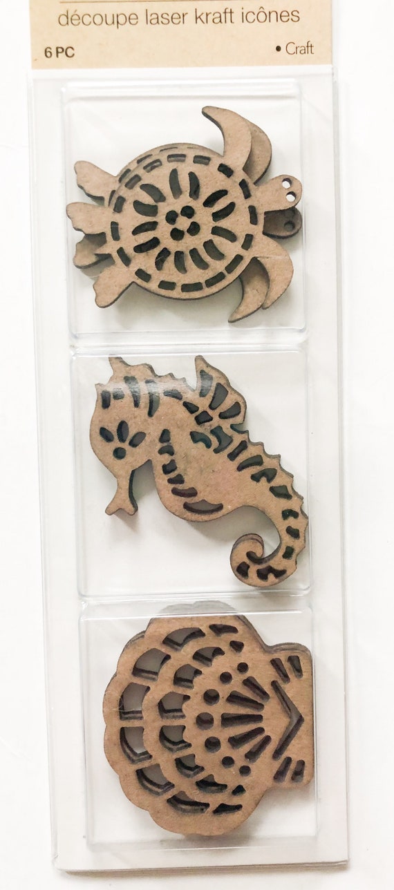 Chipboard Accents Scrapbooking Supplies Turtle Embellishments Card