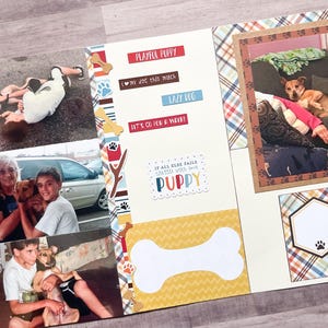 Dog Pages - Premade Dog Scrapbook Pages - Puppy Scrapbook Pages - Premade Puppy Pages - Dog Scrapbooking -  Puppy Scrapbooking - Pet Pages