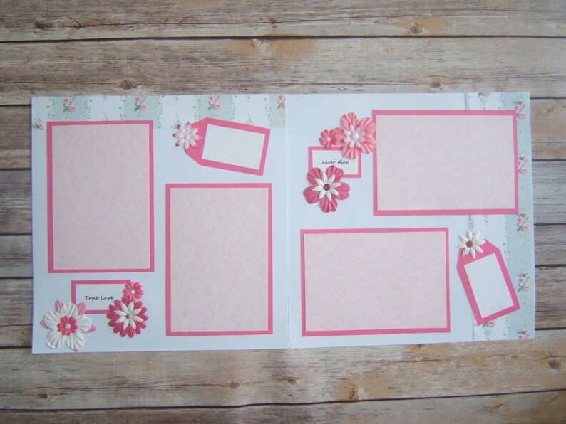 Mint and Pink Wedding Scrapbook Album Pink and Mint Etsy
