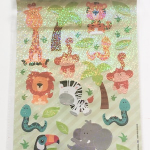 Embellissements d'animaux de zoo - Autocollants de zoo - Fournitures de scrapbooking - Fournitures de fabrication de cartes animales - Embellissements de scrapbooking