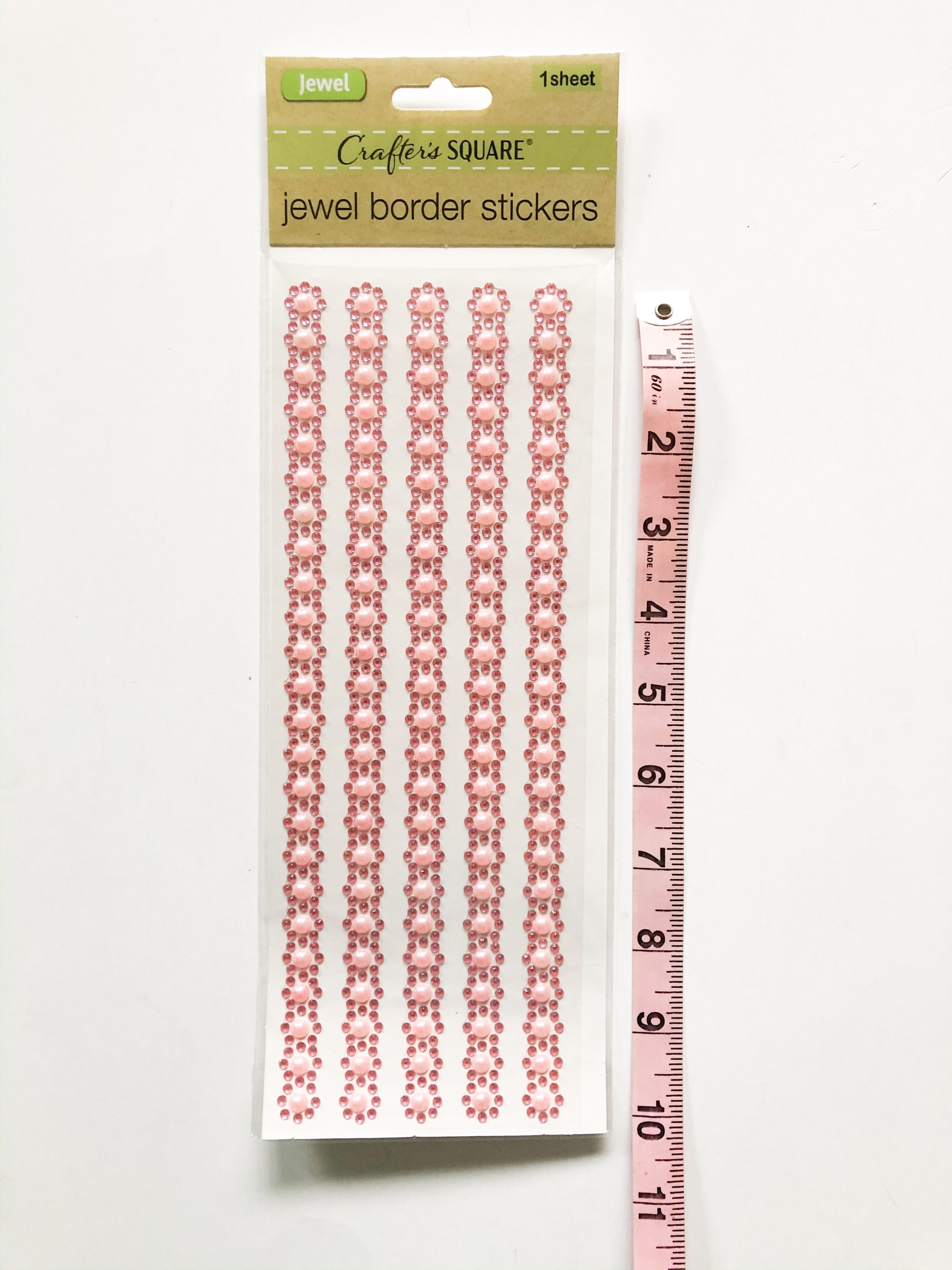 Jewel Border Stickers Pink Jewel Stickers Jewel Embellishments Card