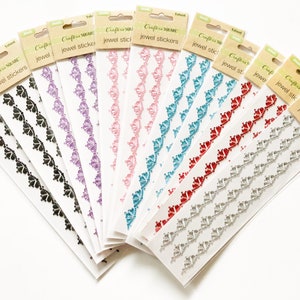 Card Making Supplies - Scrapbooking Supplies - Jewel Stickers - Jewel Embellishments - Embellishments - Jewel Border Stickers