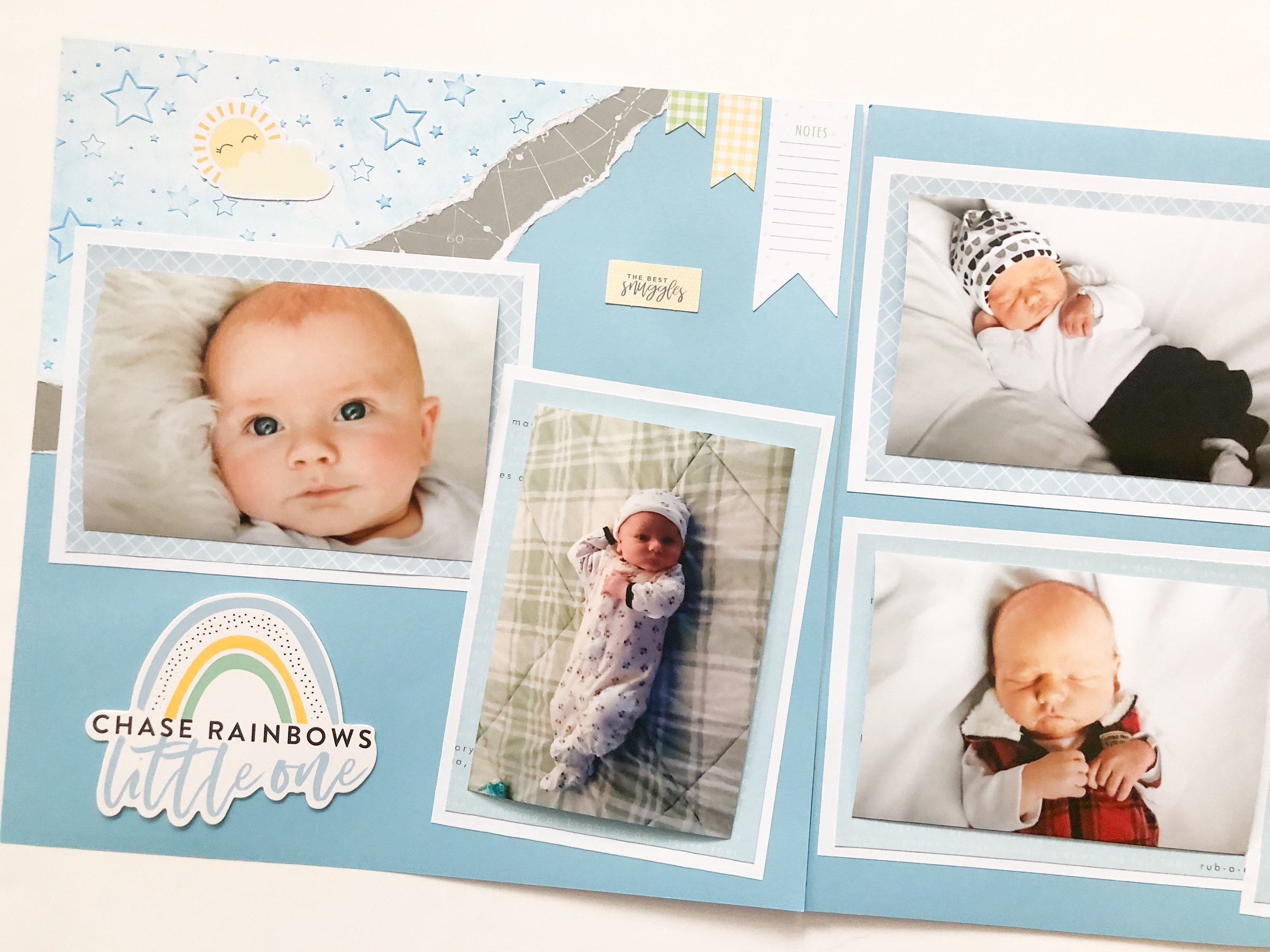 Baby Scrapbook Pages Woodland Baby Scrapbook Pages Baby Girl Scrapbook  Pages Neutral Baby Scrapbook Pages Baby Boy Layouts 