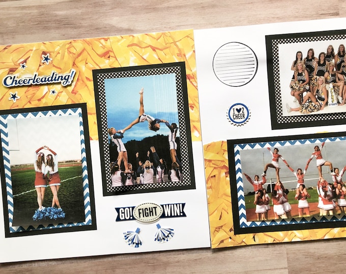 Cheerleading Pages Cheer Scrapbook Pages Premade Cheer Etsy