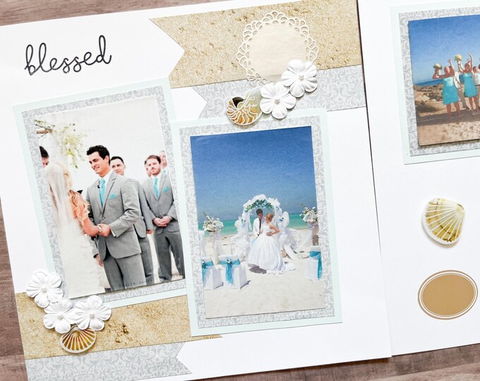 Beach Wedding Scrapbook Pages - Wedding Scrapbook Layouts - Wedding ...