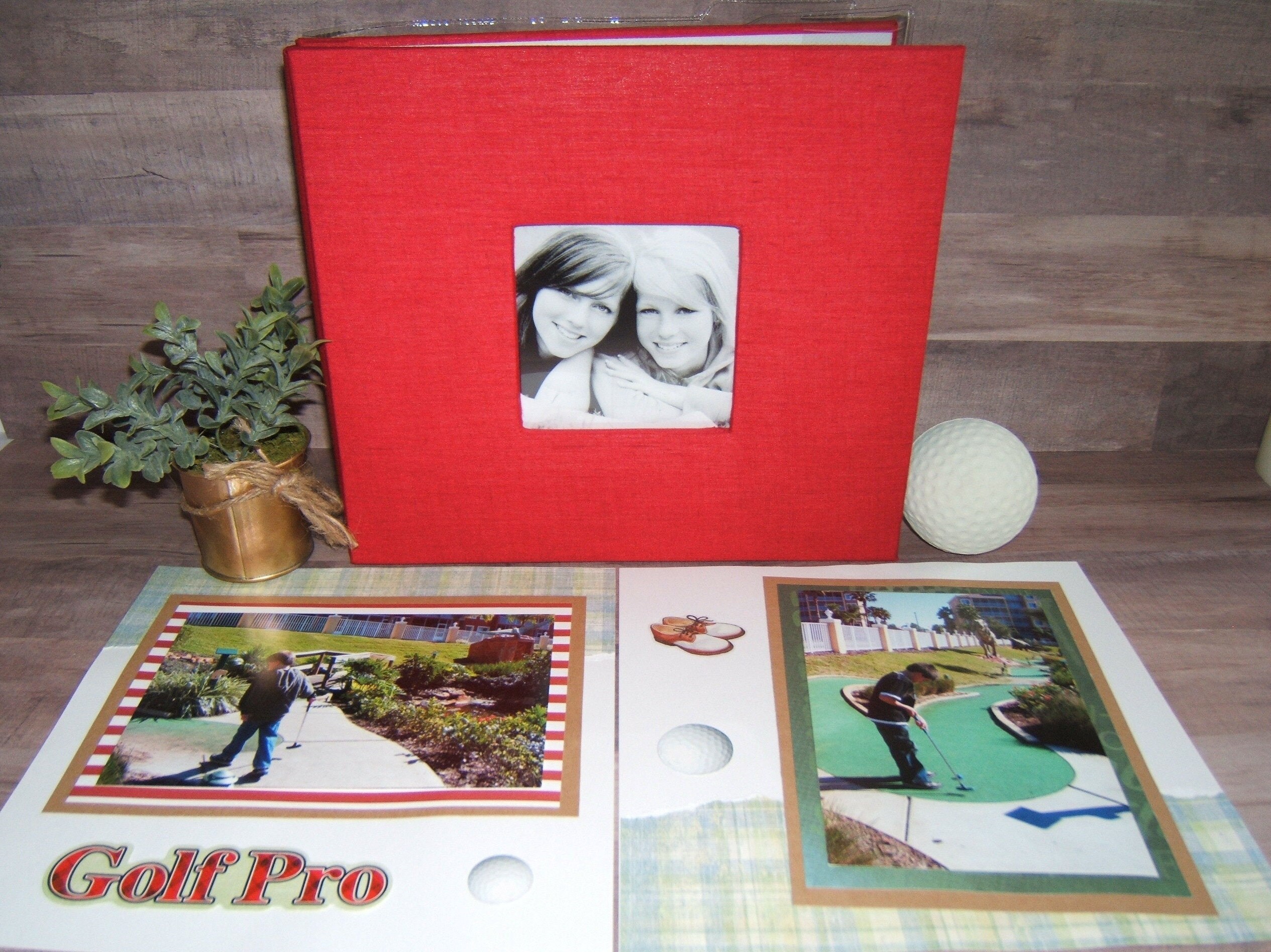 Golf Photo Album Golf Scrapbook Album Premade Golf Album Etsy