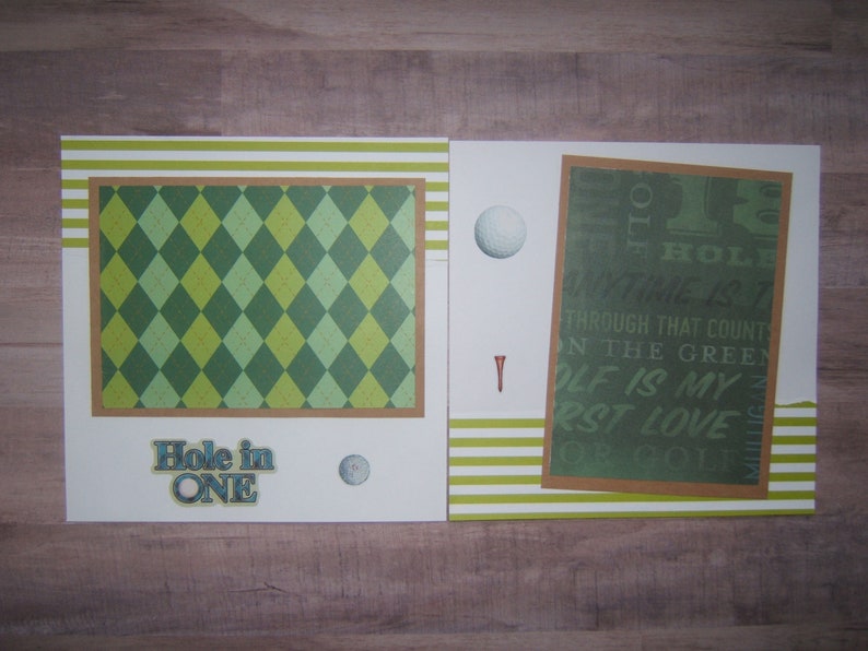 Golf Photo Album Golf Scrapbook Album Premade Golf Album Etsy