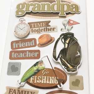Abbellimenti del nonno - Adesivi del nonno - Forniture per scrapbooking - Forniture per la creazione di carte del nonno - Abbellimenti per scrapbooking