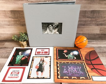 Basketball Scrapbook Album - Basketball  Photo Album - Coach gift idea - basketball birthday party- boy scrapbook album - girl photo album