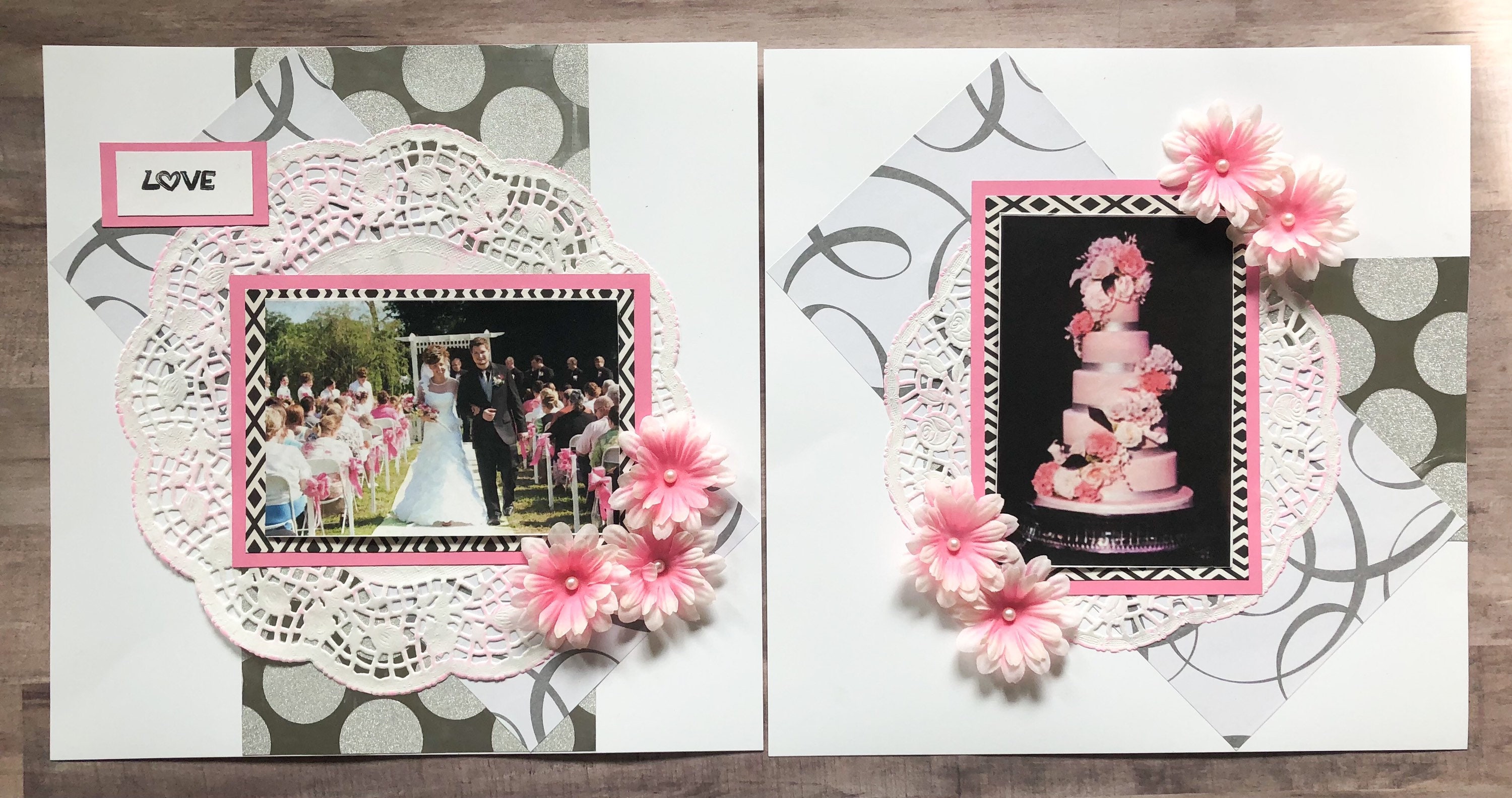 Wedding layout from my wedding scrapbook!  Wedding scrapbook pages,  Wedding scrapbooking layouts, Bride scrapbook