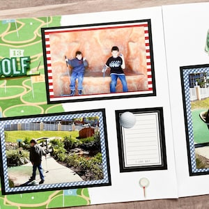 Golf Scrapbook Pages- Dad Scrapbook Layout - Premade Sports Pages