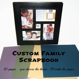 Family Photo Album - Family Scrapbook Album - Custom Made Scrapbook Album - Family Album - Custom Scrapbook -Travel Scrapbook Album