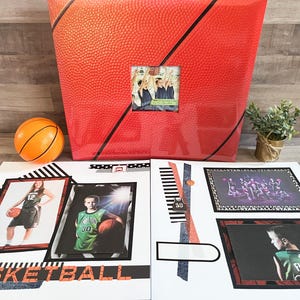 Álbum de recortes de baloncesto - Álbum de fotos de baloncesto - Idea de regalo para entrenador - Fiesta de cumpleaños de baloncesto - Álbum de recortes para niño - Álbum de fotos para niña
