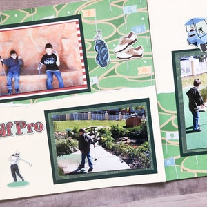Golf Scrapbook Pages- Dad Scrapbook Layout - Premade Sports Pages