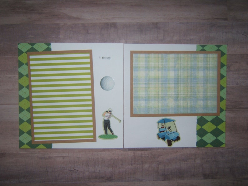 Golf Photo Album Golf Scrapbook Album Premade Golf Album Etsy