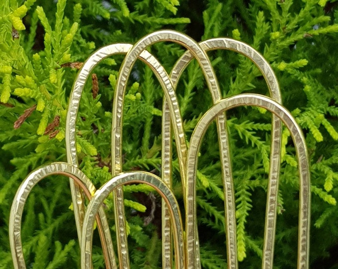 Brass Textured Hair Pin, Bun Pin, Hair Fork, Metal Hair Pin, Bun Holder