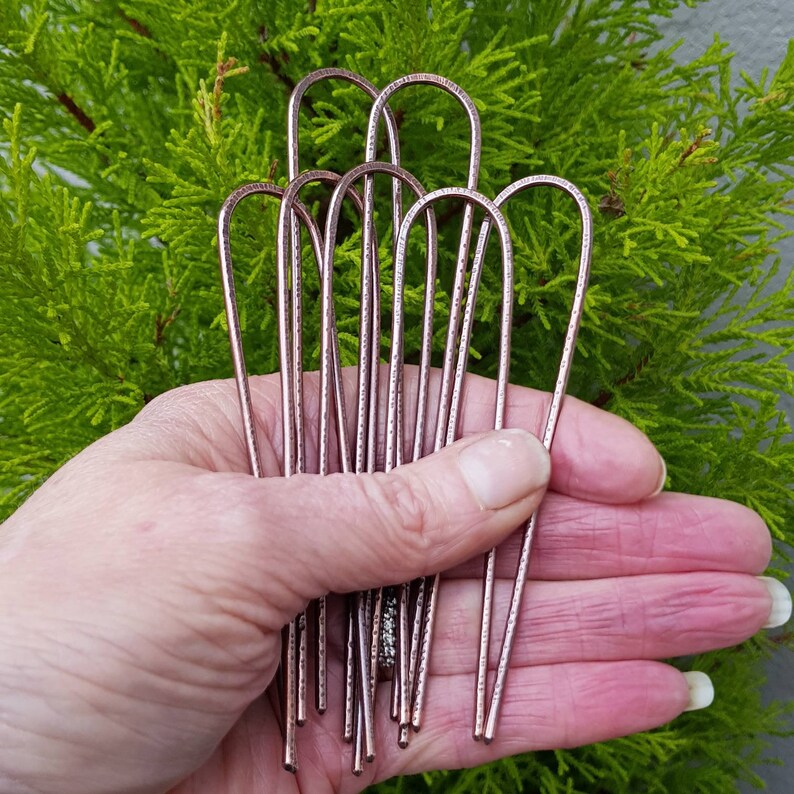 Brass Textured Hair Pin Bun Pin Hair Fork Metal Hair Pin Etsy UK