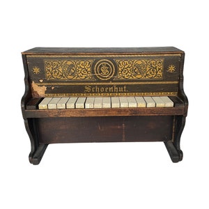 Antique Schoenhut piano toy from the early 1900s antique decor element