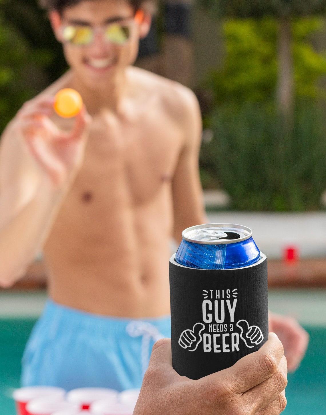 This Guy Needs A Beer Can Holder Funny Cozie Father's Etsy
