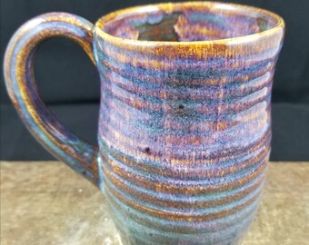 Extra Large Coffee Mug, Large Ceramic Mug, Pottery Mug, Coffee Cup,Ceramic Mug,Purple mug,blue mug,orange mug,teal mug,15 ounces,rustic mug