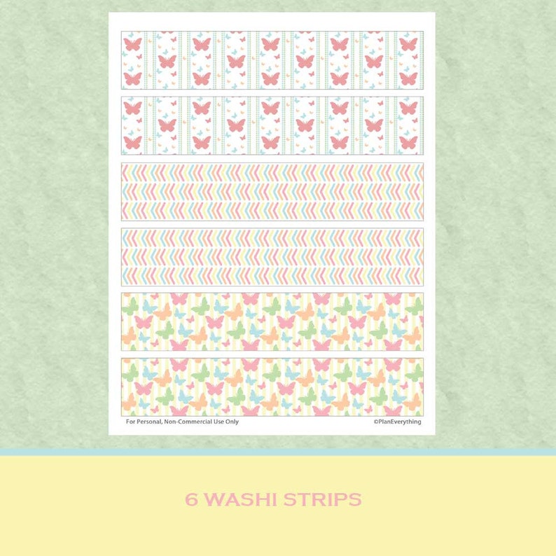 spring pastel butterfly printable planner stickers 207 etsy