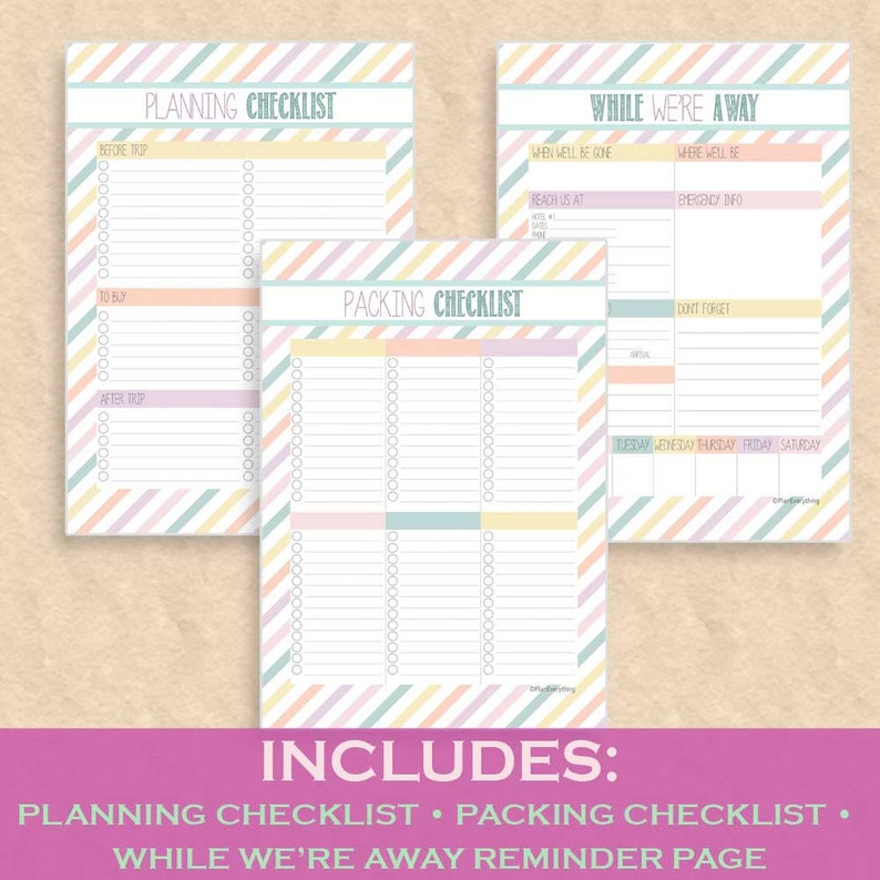 Vacation Planner Travel Planner Vacation Organizer Travel Etsy