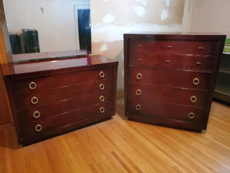 Dixie Mahogany Twin Bedroom Suite local Pickup Only Etsy