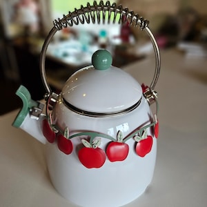 Apple Enamel Tea Kettle