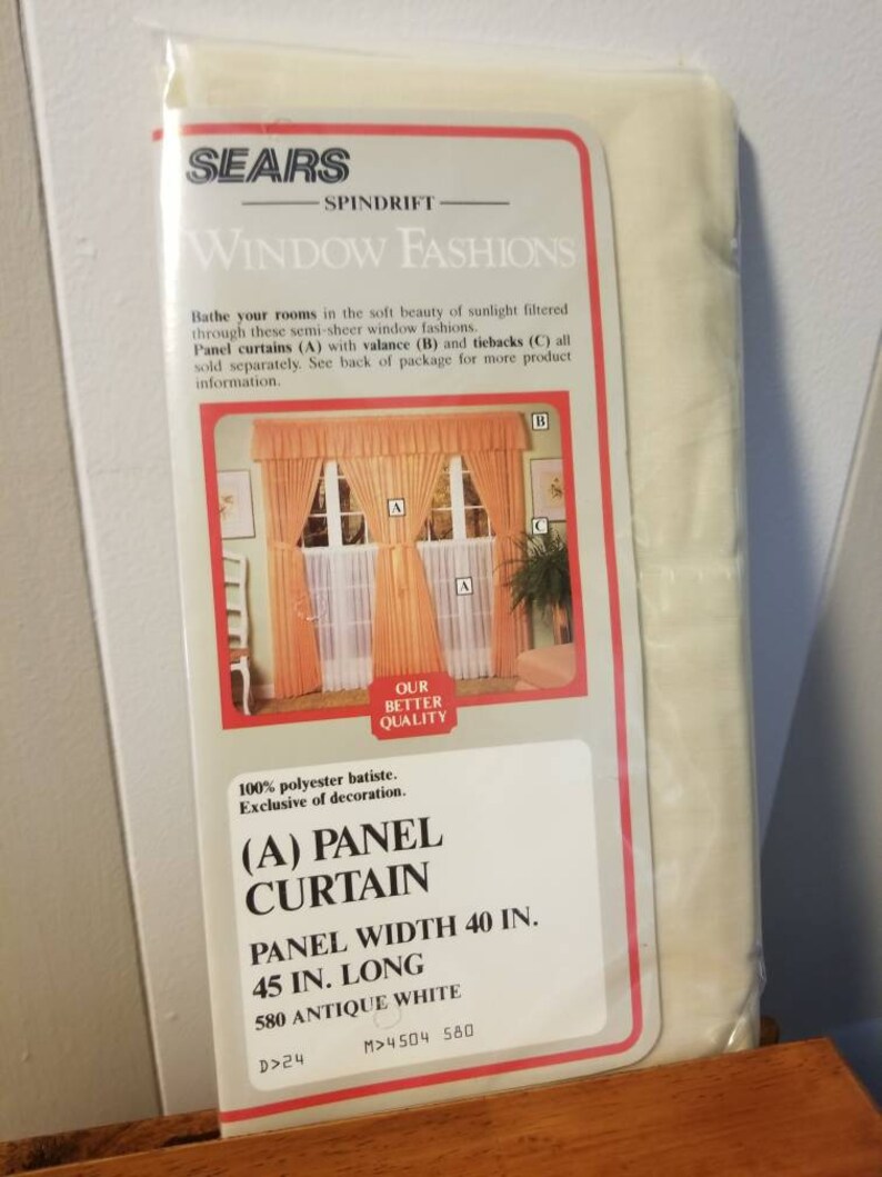 Vintage Semi Sheer Curtain Panel Etsy