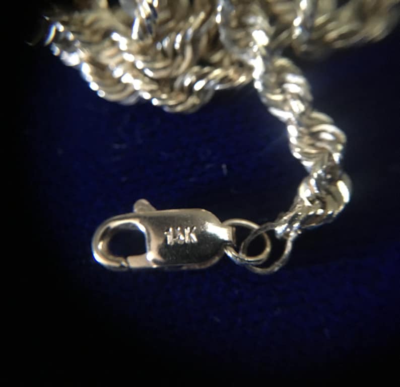 Vintage Michael Anthony 14K Yellow Gold Diamond Cut Rope Chain Etsy