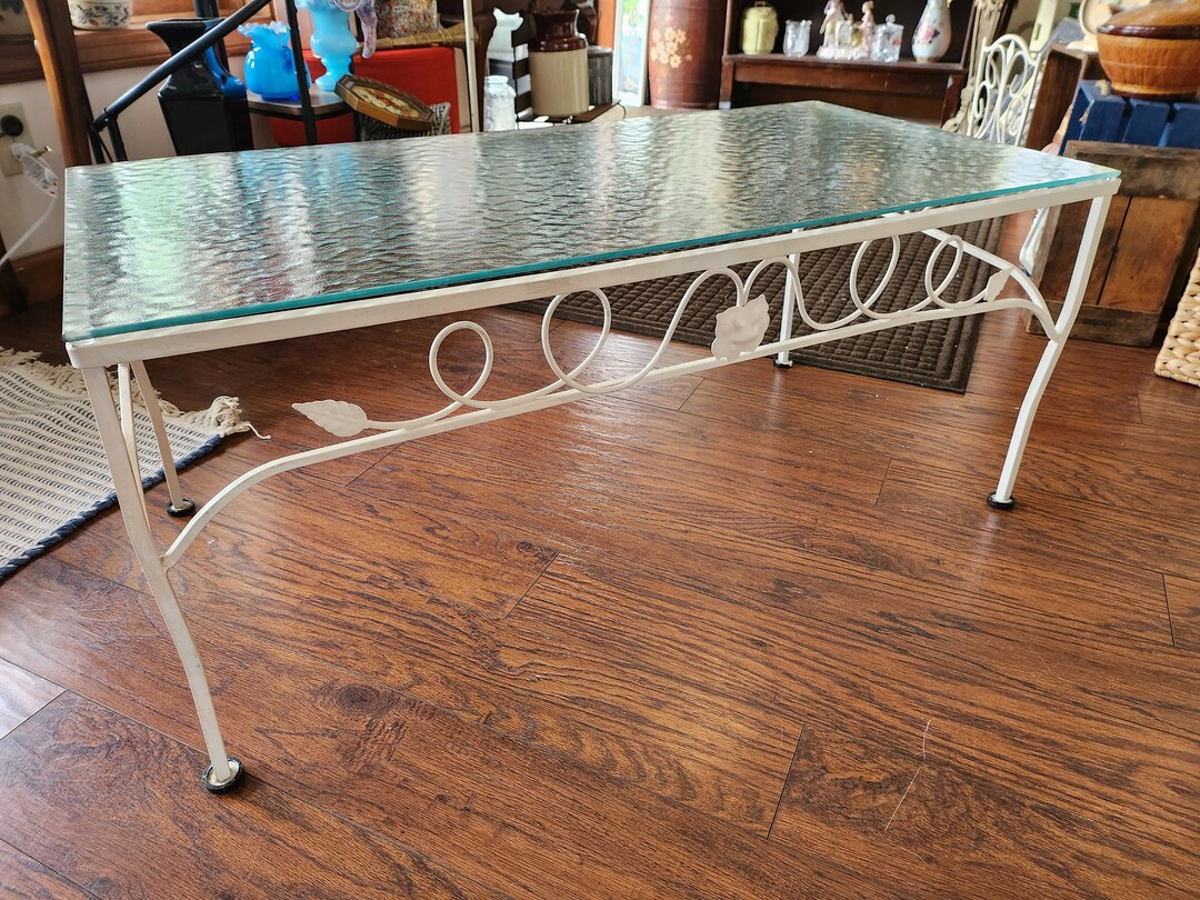 Wrought Iron Patio Coffee Table Local Pickup Only Etsy