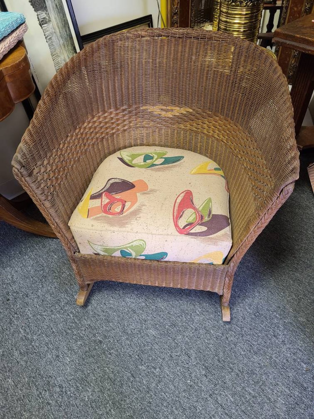Vintage Lloyd Loom Rocking Chair *local Pick up Only