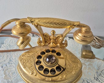 Ornate Golden Gilt Rotary Phone
