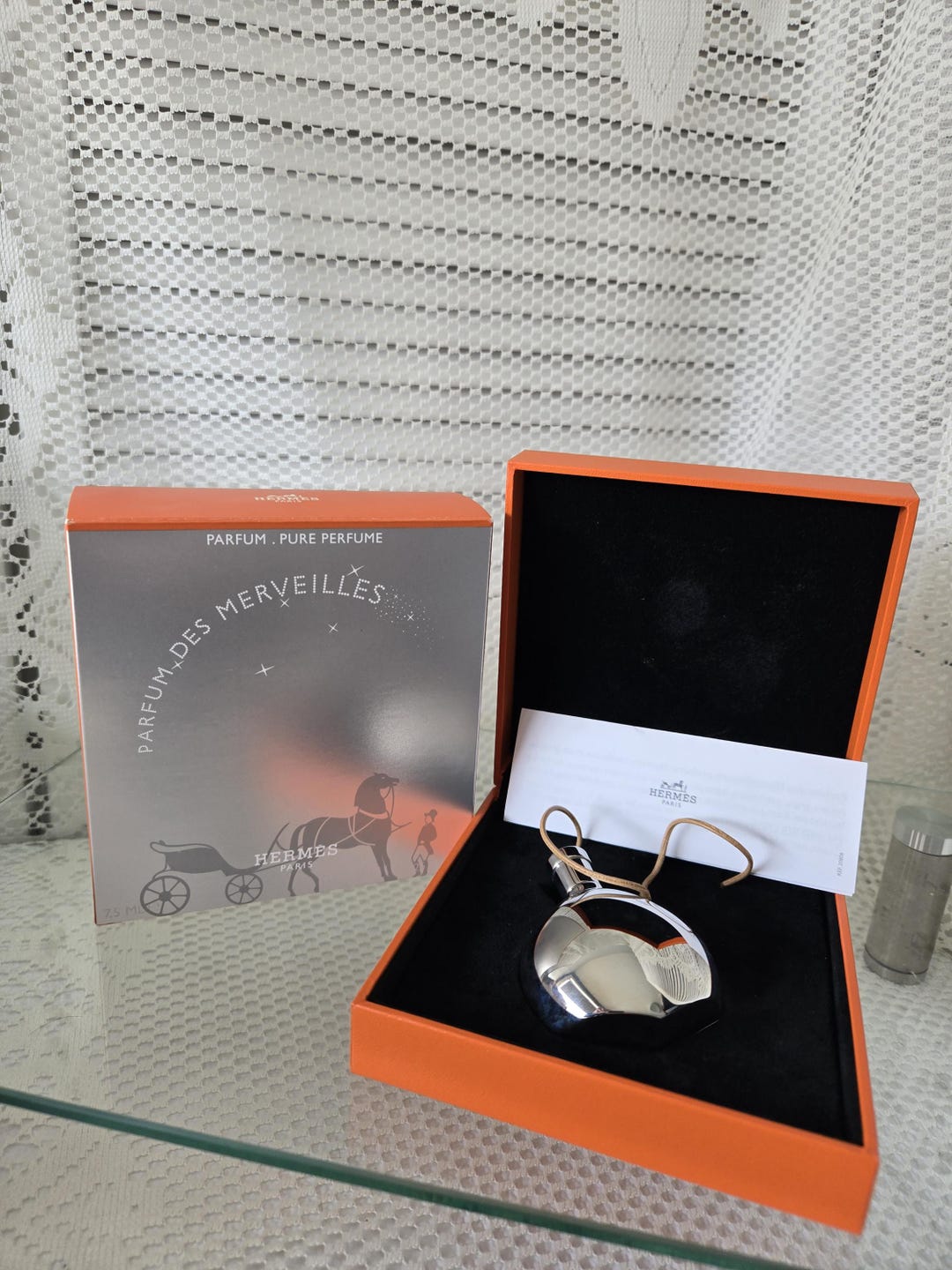 HERMES PARFUM DES MERVEILLES ペンダント Vintage Hermes Parfum Des Merveilles Necklace Spray - Etsy