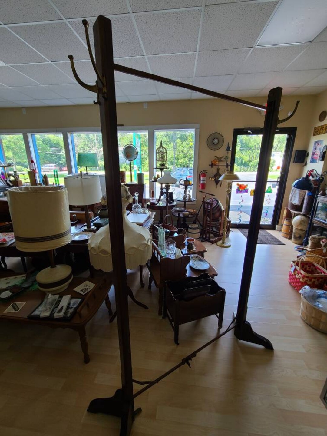 Vintage Standing Expanding Coat Rack Hall Tree local Pickup Only