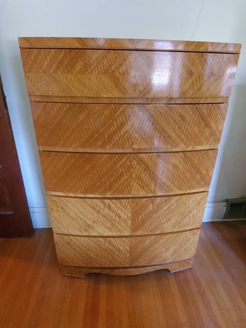 Vintage Waterfall Cedar Chest Of Drawers Local Pickup Only Etsy