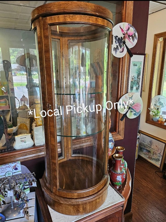Weiman Curved Glass Curio Cabinet Local Pickup Only in Clarence NY Etsy