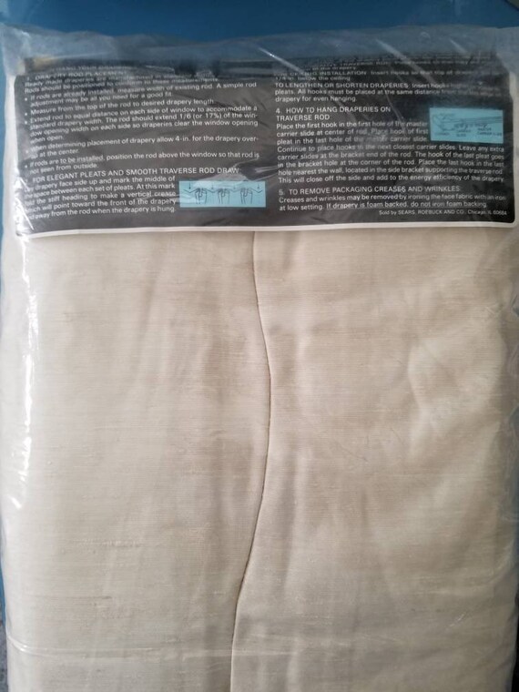 Sears Regal Antique Satin Lined Pinch Pleated Draperies Etsy