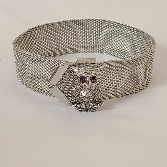 Sarah Coventry Mesh Owl Bracelet