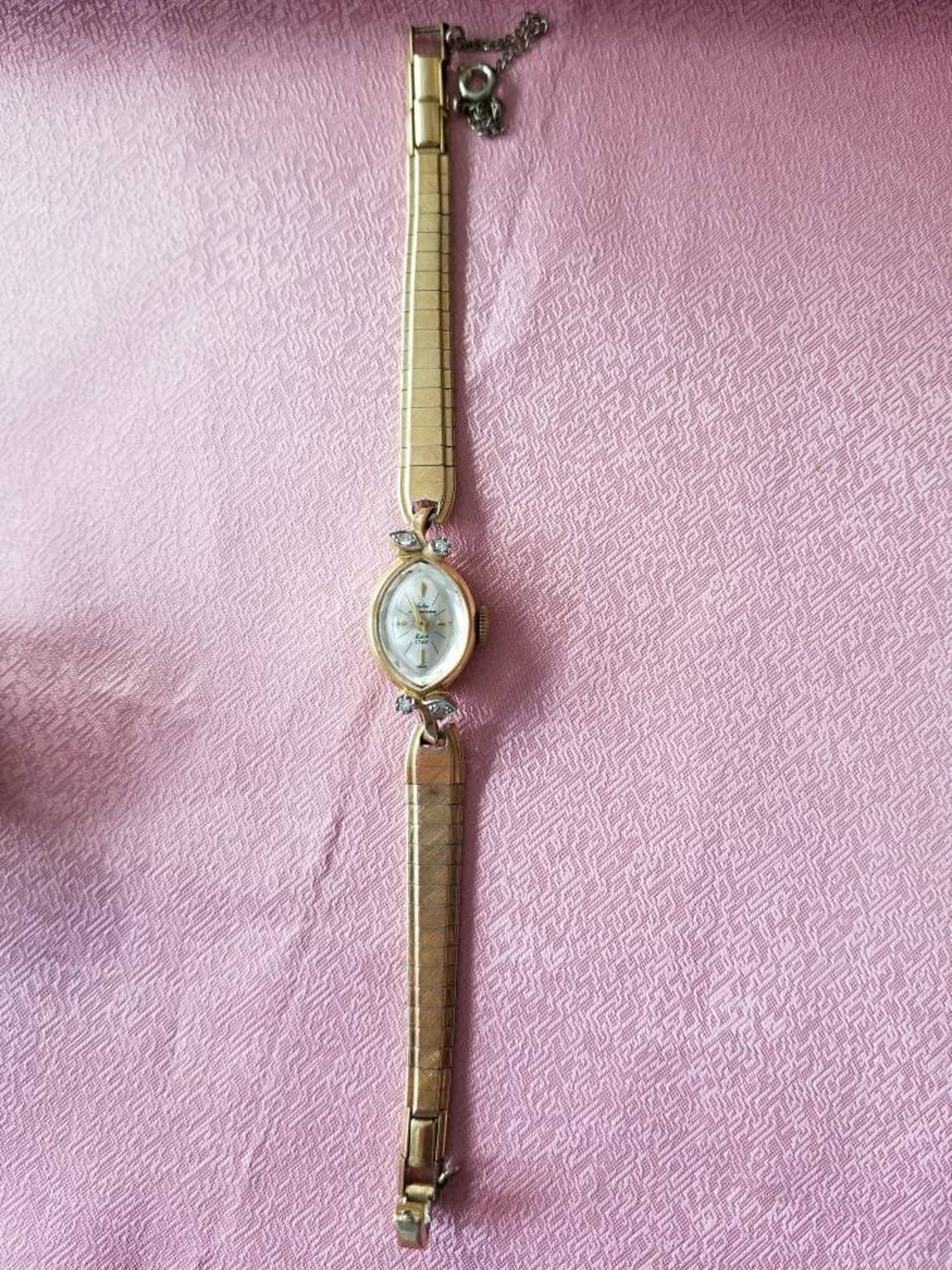 Vintage Jules Jurgensen 14K Diamond Accent Ladies Watch | Etsy