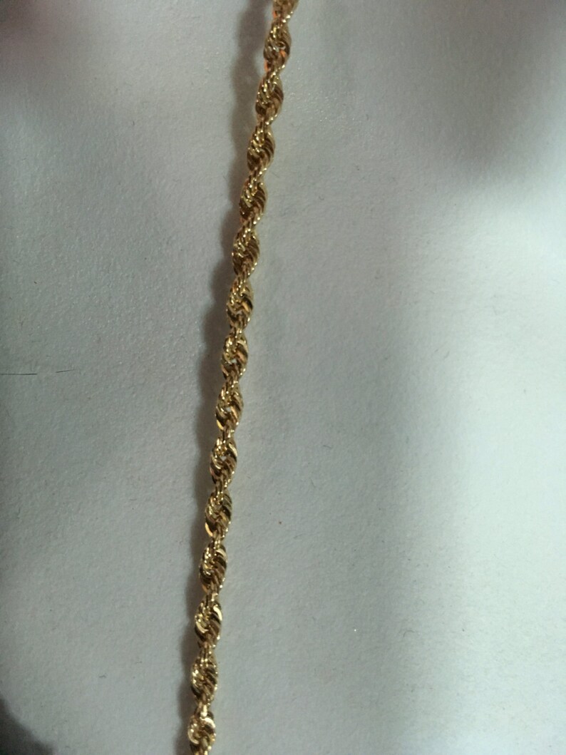 Vintage Michael Anthony 14K Yellow Gold Diamond Cut Rope Chain Etsy