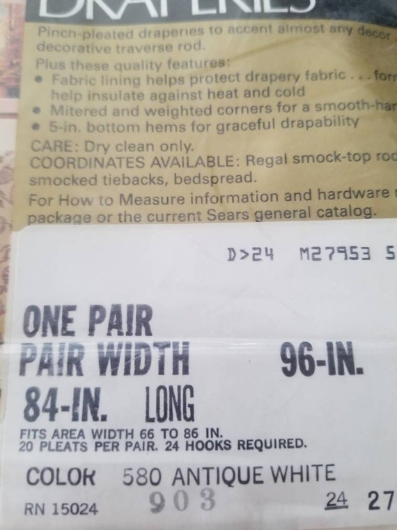 Sears Regal Antique Satin Lined Pinch Pleated Draperies Etsy