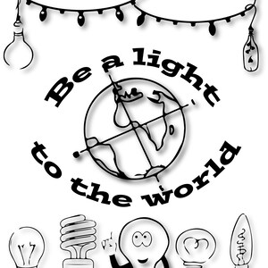 Be a light coloring page