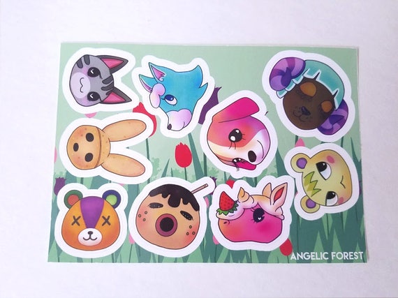 animal crossing villager sticker sheet acnl dreamies coco etsy