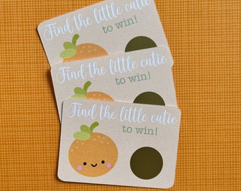 Little Cutie Scratch Off Tickets • Little Cutie Baby Shower • Baby Shower Games • Little Cutie Party • Party Games • Fun and Easy to Play