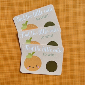 Little Cutie Scratch Off Tickets • Little Cutie Baby Shower • Baby Shower Games • Little Cutie Party • Party Games • Fun and Easy to Play