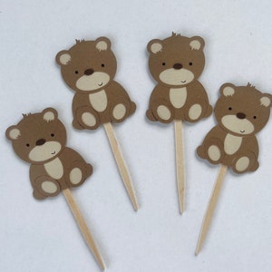 We Can Bearly Wait Cupcake Toppers • We Can Bearly Wait Baby Shower • Bear Baby Shower Theme • Bear Cupcake Toppers