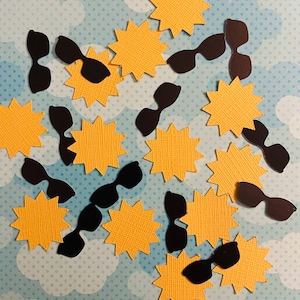 Summer Confetti • Pool Party • Beach Party • Sun Confetti • Sunglasses Confetti • Summer Table Decor