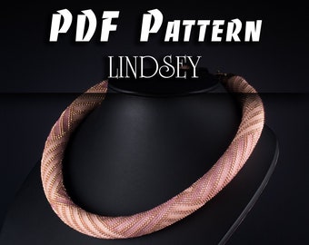 Geometric Seed Bead Crochet Necklace Pattern (PDF)