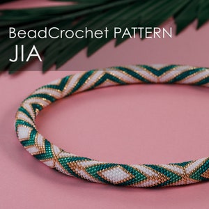 PDF Pattern for Flowers Necklace, DIY Seed Bead Crochet Art Project, Multicolour Handmade Beadwork, Rope Jewelry Beadweaving Crafter Gift